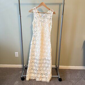 Fifteen Twenty White Crochet Lace Maxi Dress Size 4 Kelsie